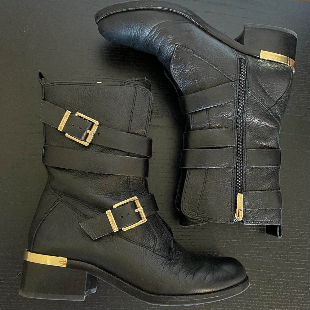 Vince Camuto “Wayman” Triple Buckle Moto Boot